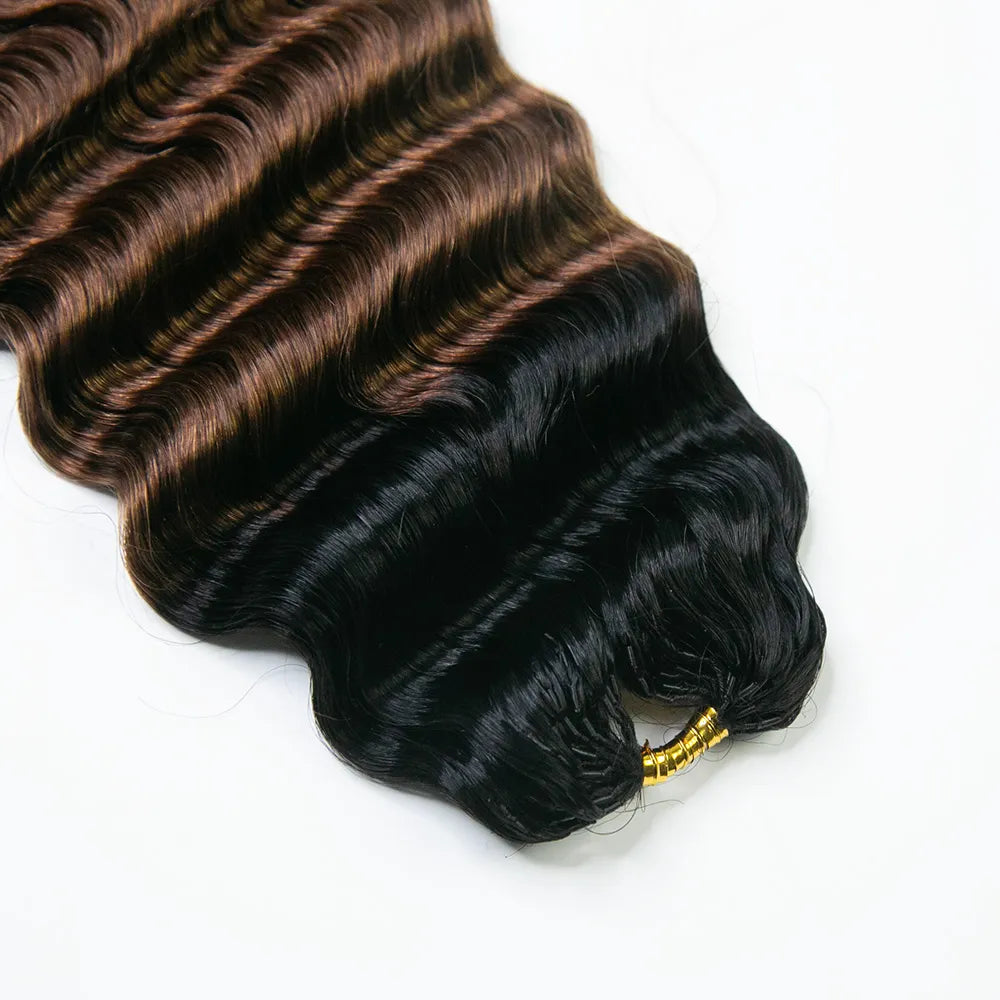 T1B/30 ombre brown deep wave crochet hair