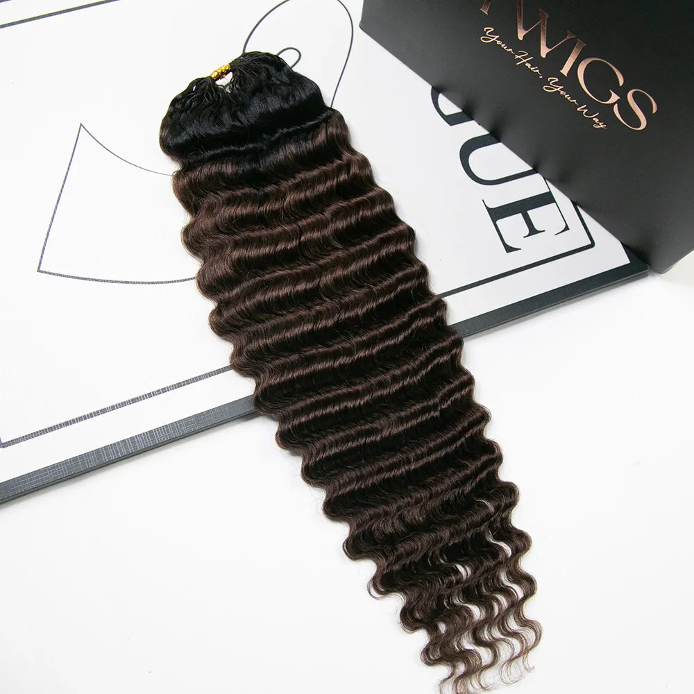 T1B/4 ombre color human crochet hair deep wave