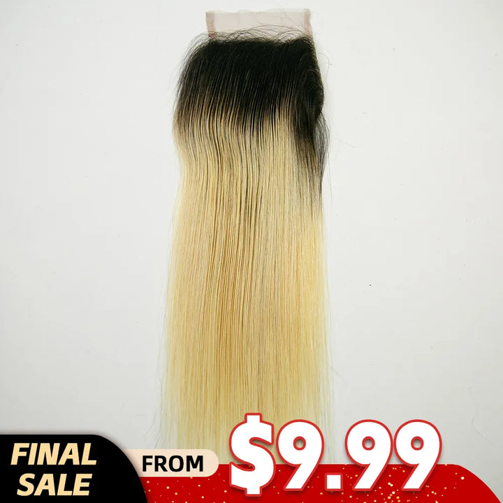 T1B/613 silky straight 4x4 lace closure