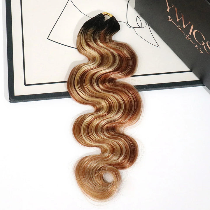 feather human crochet hair colored body wave for vacation