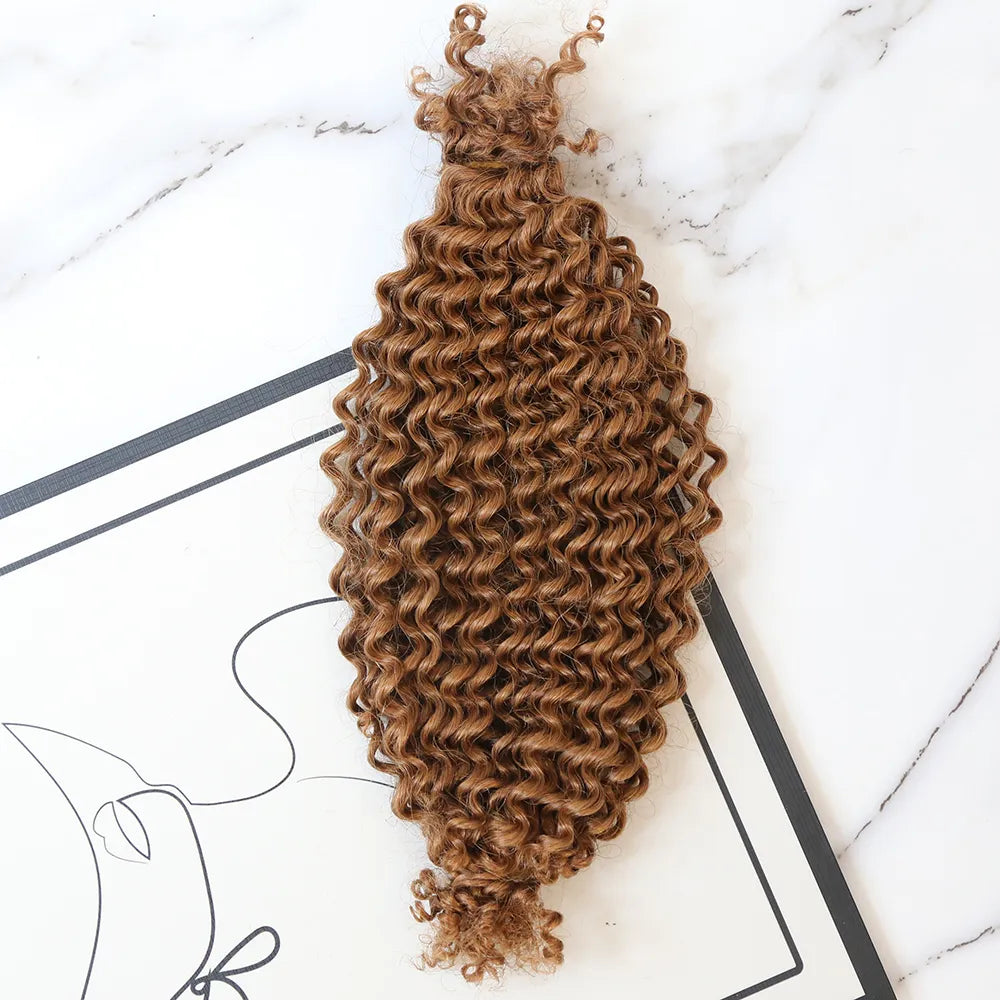 Color #30 Medium Brown Spring Twist Human Hair Extensions