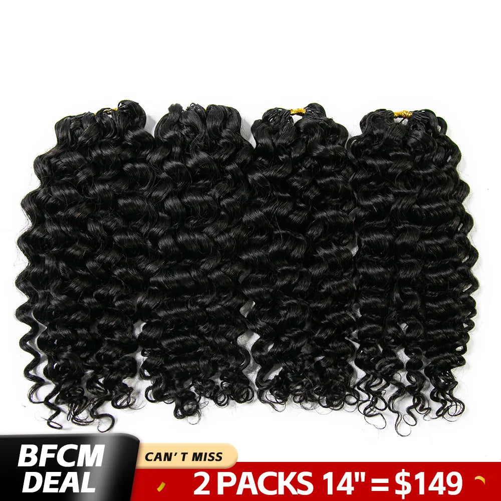 two packs water wave human crochet hair sale