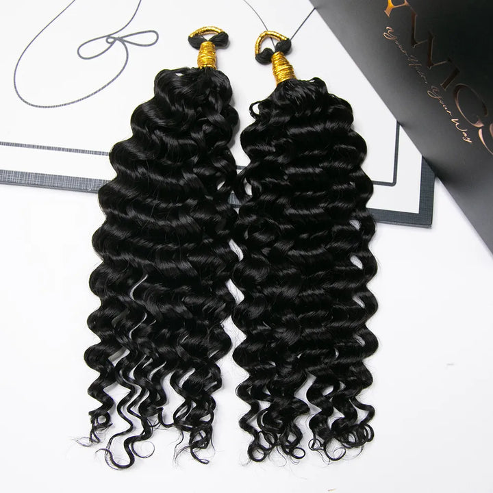 water wave feather crochet human hair for women