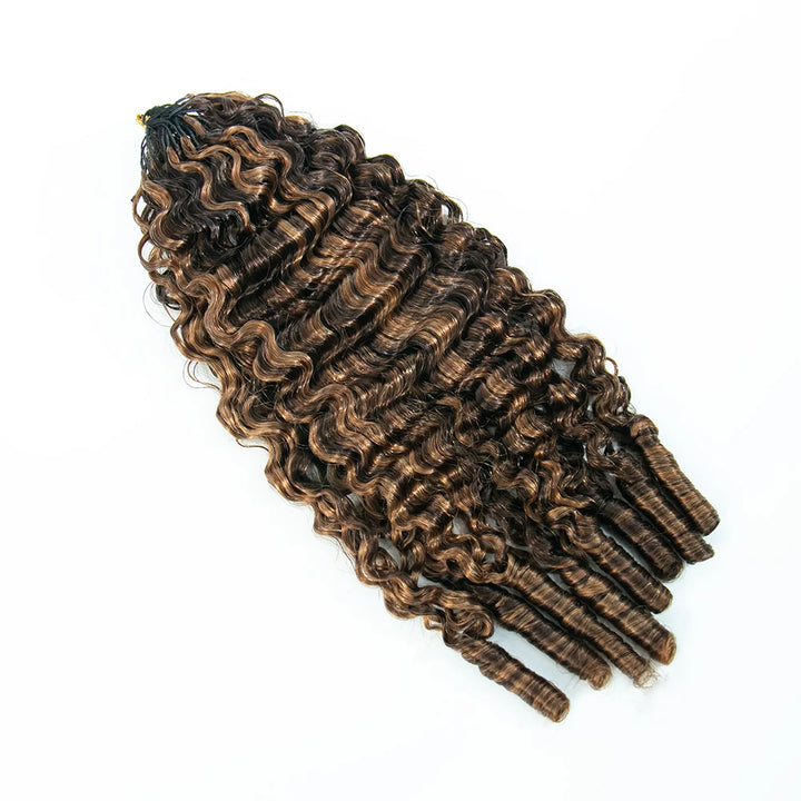 water curly 4/30 mix color human crochet hair for summer