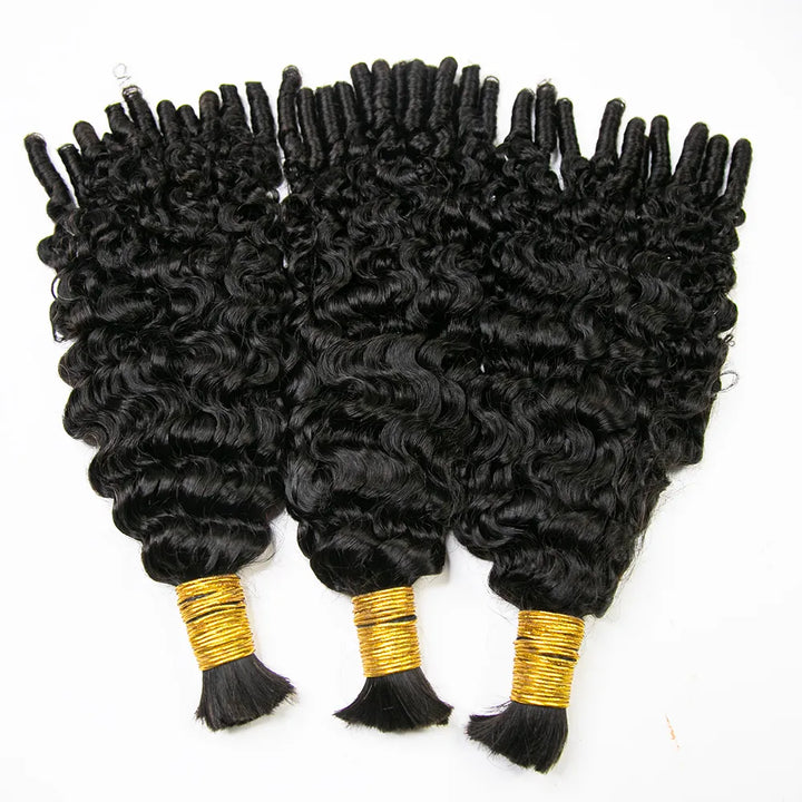 water curly human bulk hair