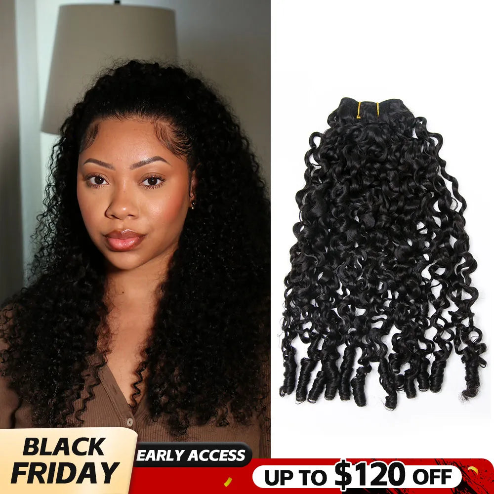 water curly weft bundles black friday sale