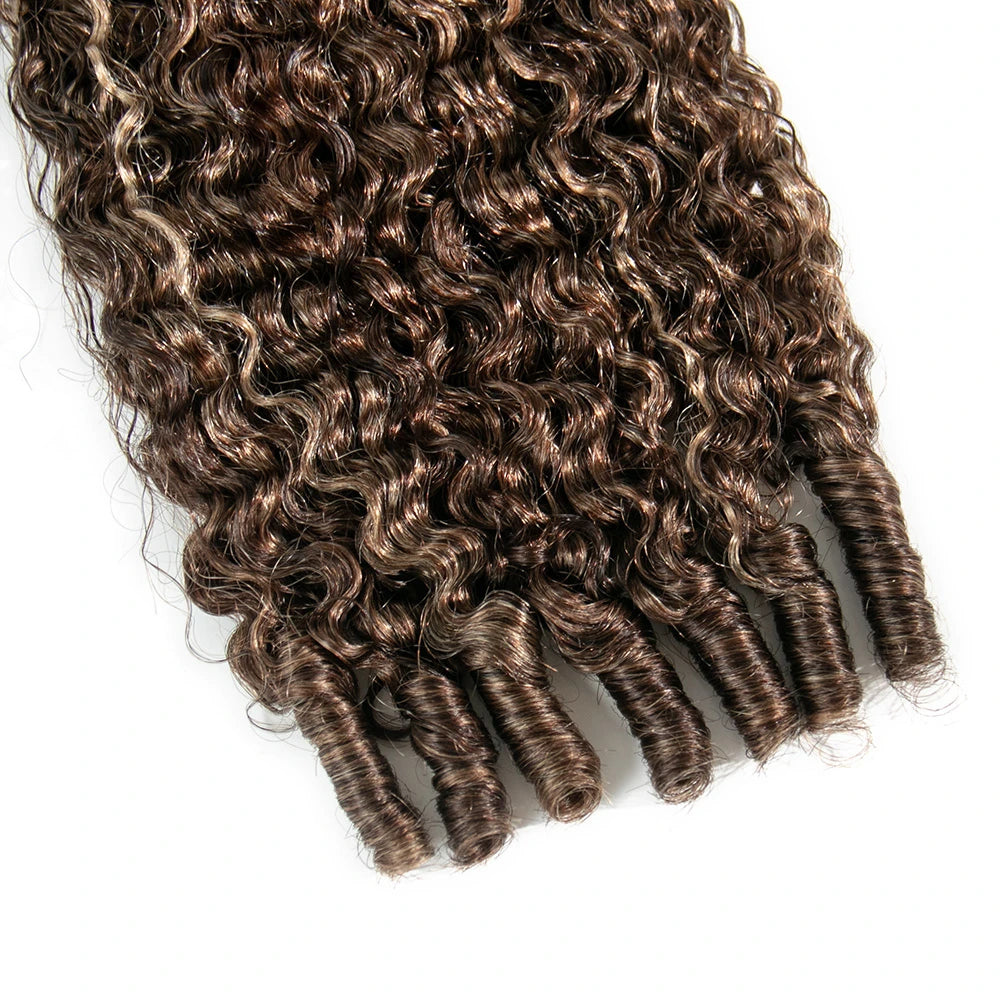 water curly weft bundles human hair mix color