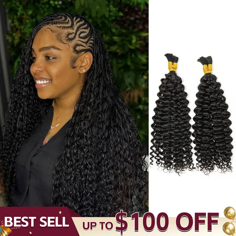 water wave double drawn bulk hair up to 100 off