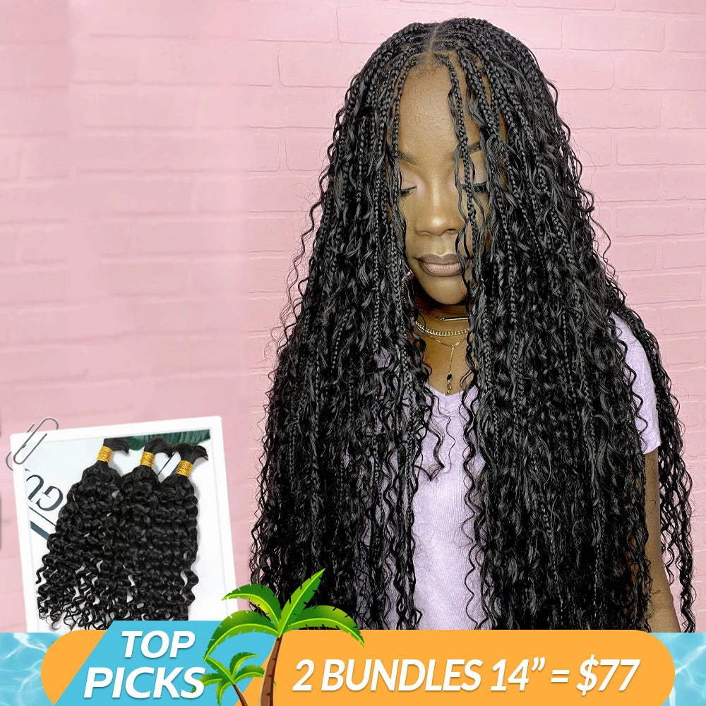 water wave human braiding hair for summer