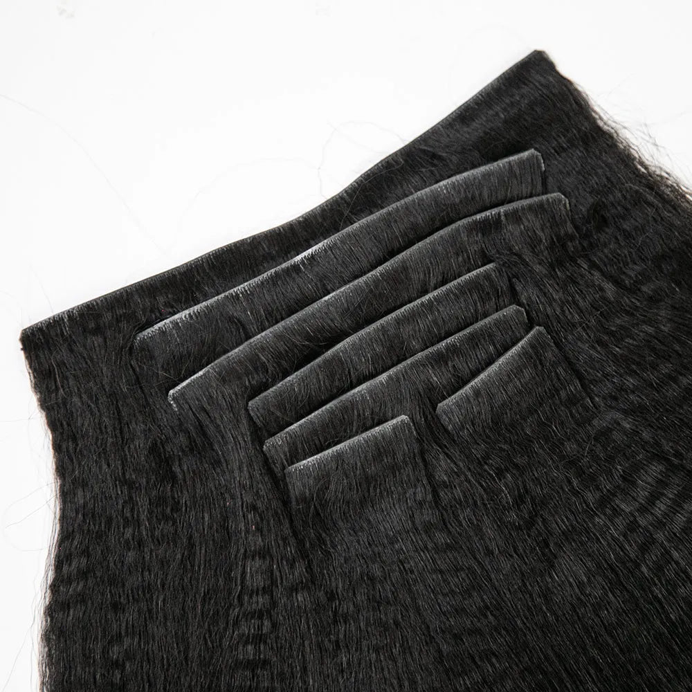 Yaki Straight Seamless Clip In Hair Extensions