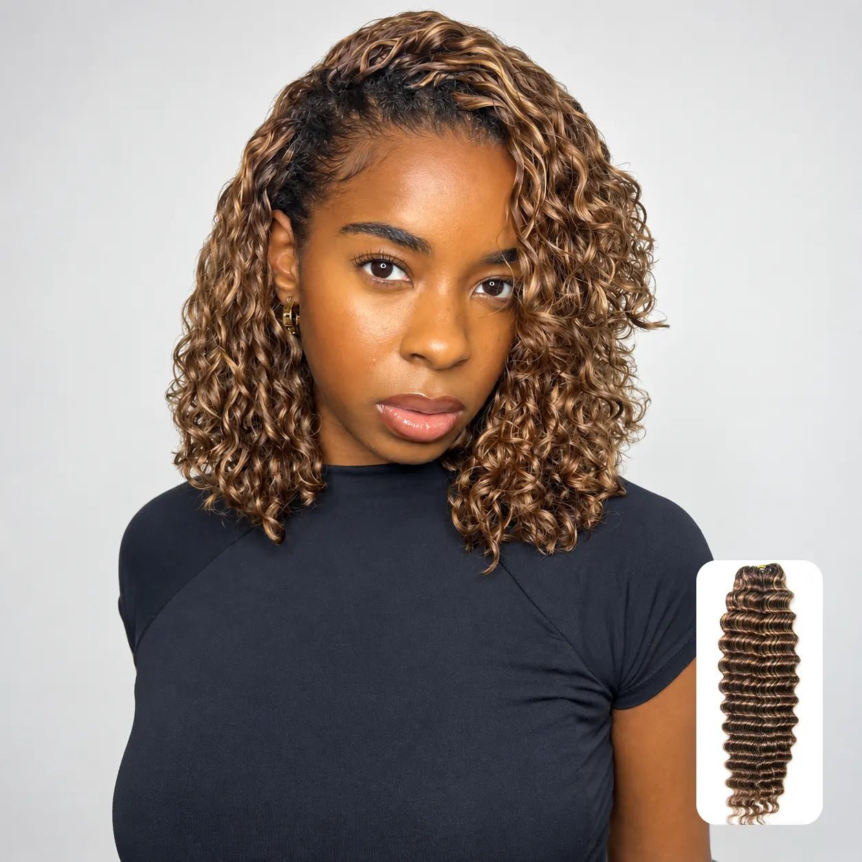 #4 27 30 Mix Blend Deep Wave Human Crochet Hair