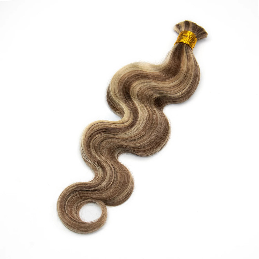 Ywigs #6/60 Mix Color Body Wave Bulk Human Braiding Hair front view