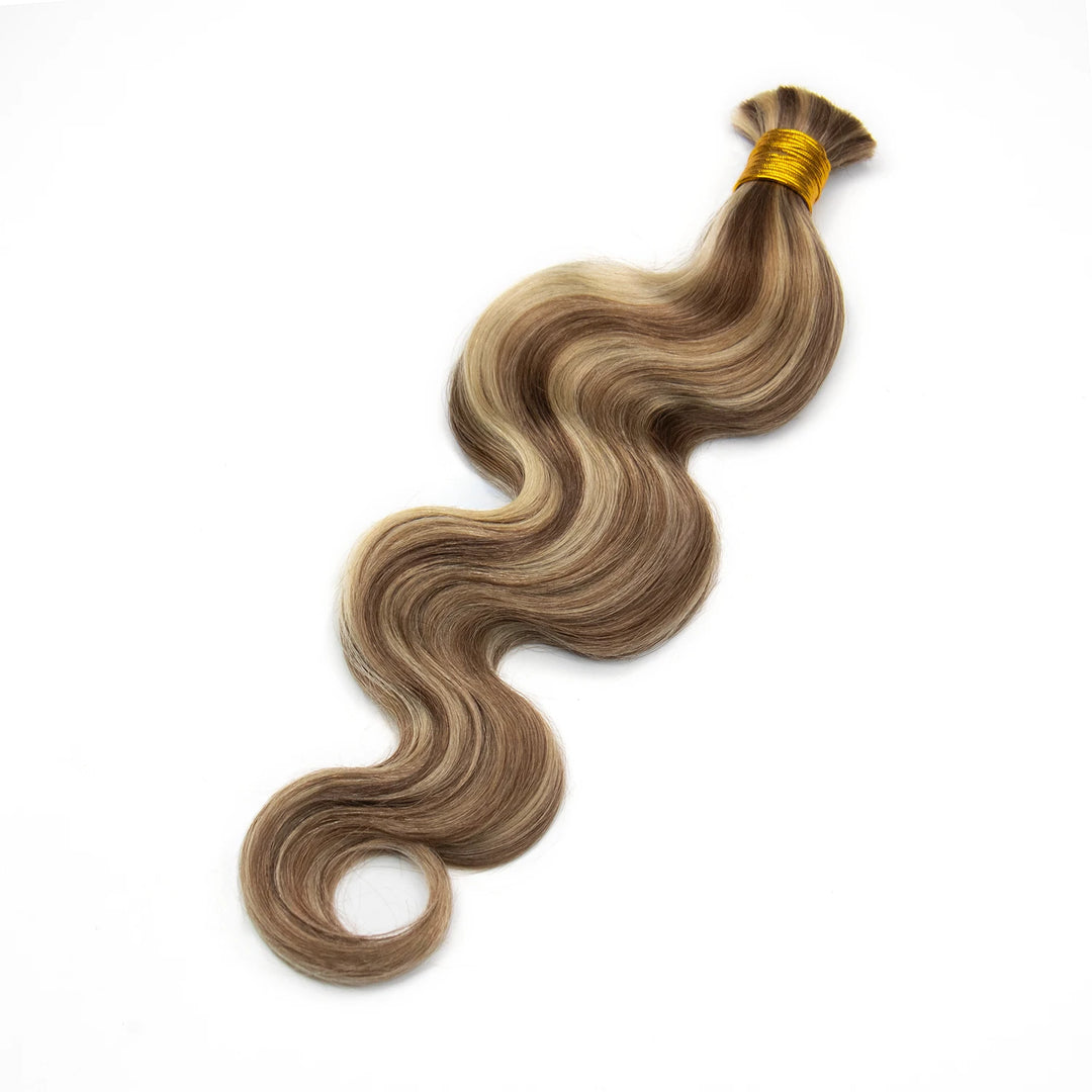Ywigs #6/60 Mix Color Body Wave Bulk Human Braiding Hair front view