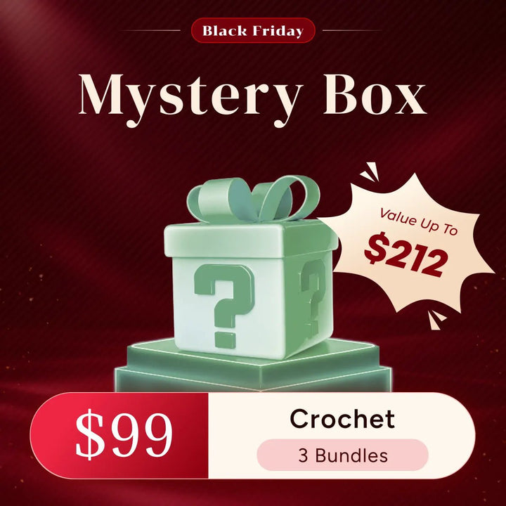 Ywigs Black Friday Human Crochet Hair Mystery Box for $99, featuring 3 bundles of Water Wave and Deep Wave hair, valued at up to $212