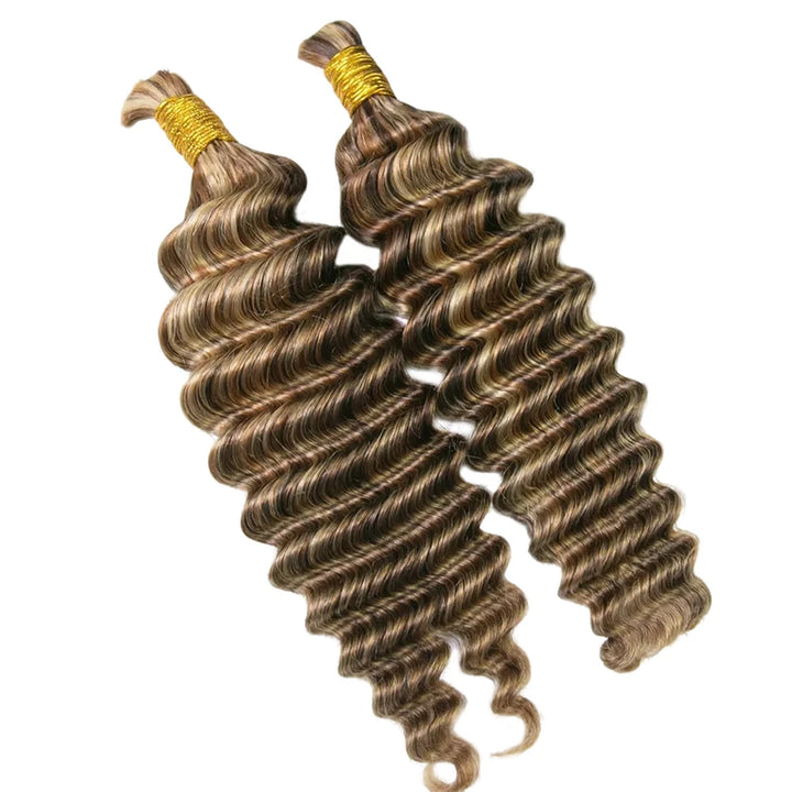 ywigs 4/27/30/613 Deep Wave Bulk Human Braiding Hair