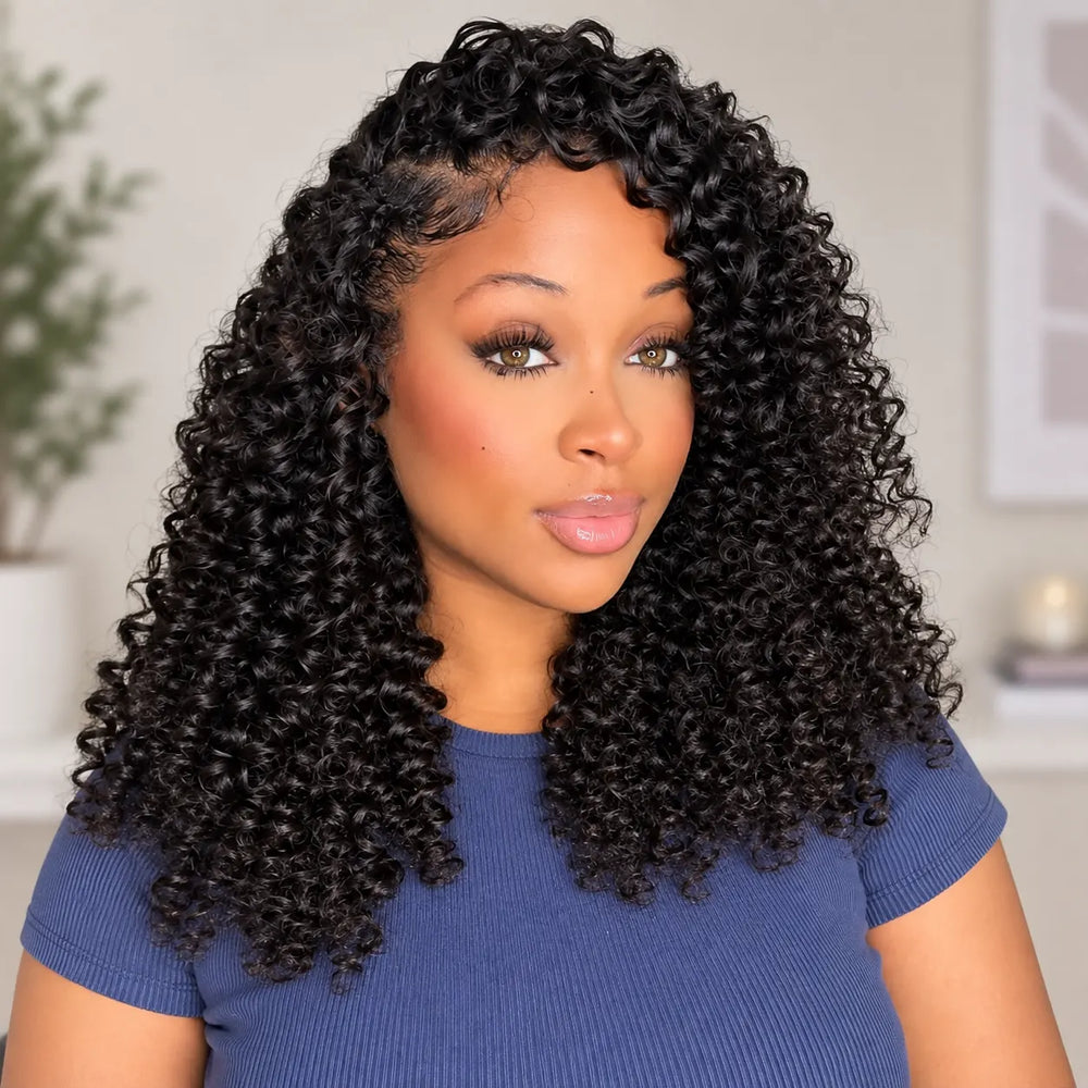 Ywigs Natural Black deep wave human crochet hair for trendy miracle knots hairstyles