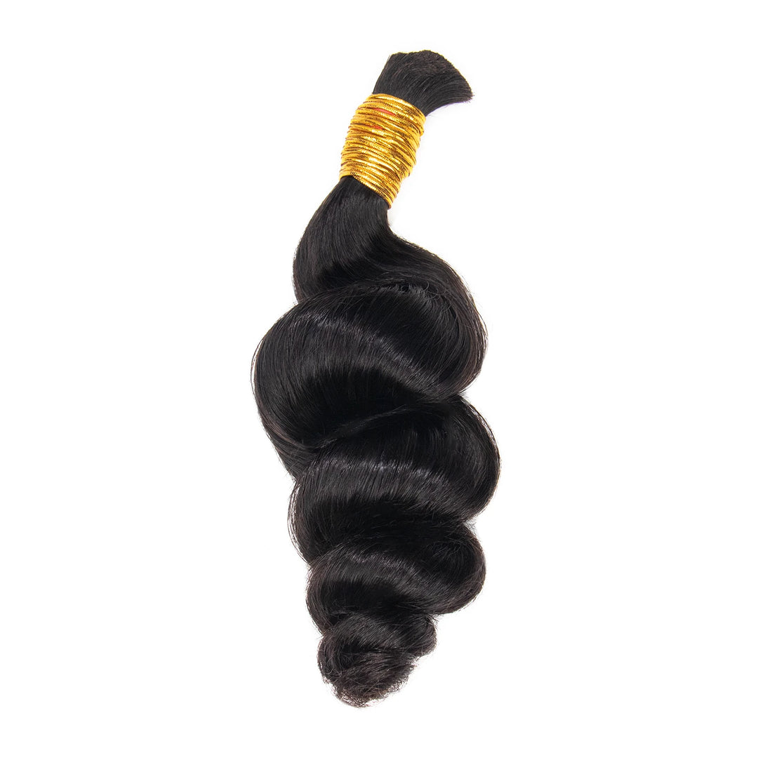 Ywigs Double Drawn Burmese Loose Wave Human Braiding Hair front view