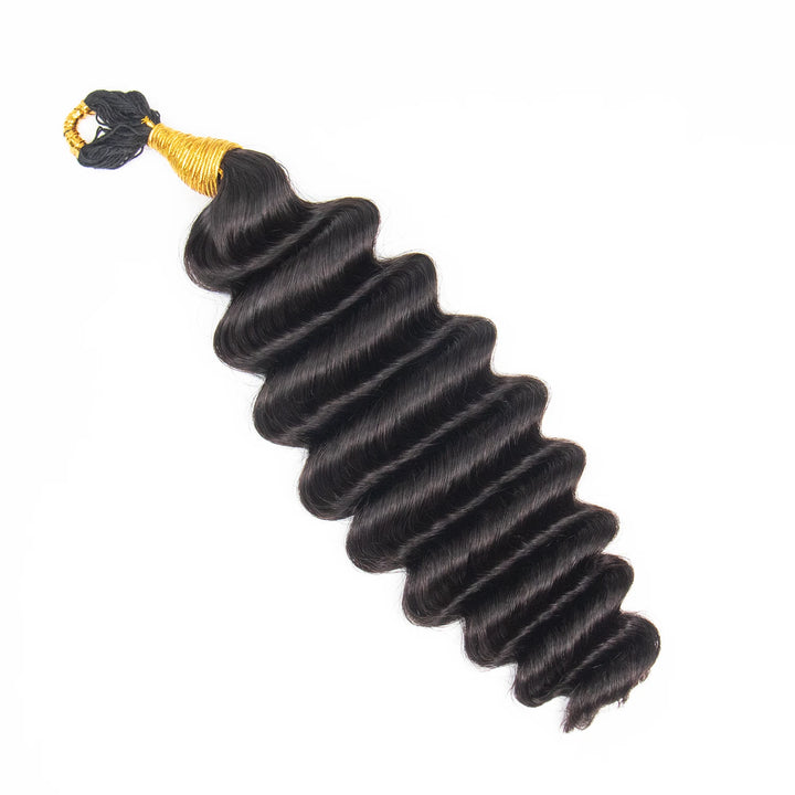 Detailed view of Ywigs Extended Thread Deep Wave Crochet Hair showing full texture and flowing wave pattern