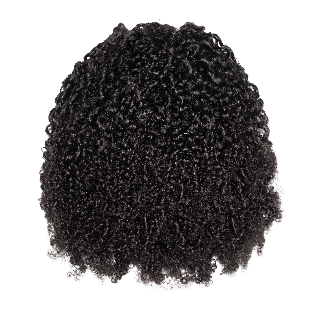 Ywigs Kinky Curly Ultra Thin Genius Weft Human Hair one bundle showing full curly texture