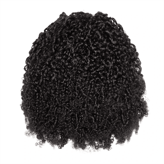 Ywigs Kinky Curly Ultra Thin Genius Weft Human Hair one bundle showing full curly texture