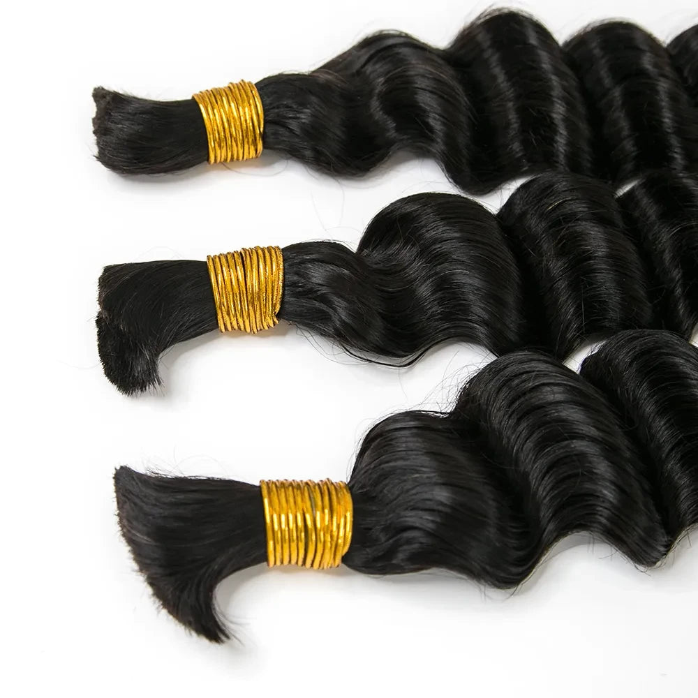 ywigs loose deep wave human hair bulk double drawn