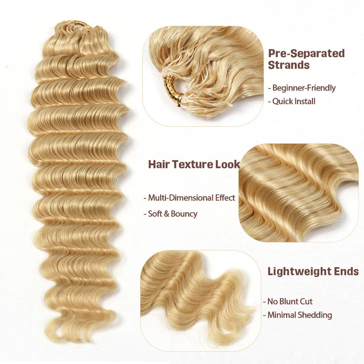 loose deep wave human crochet hair