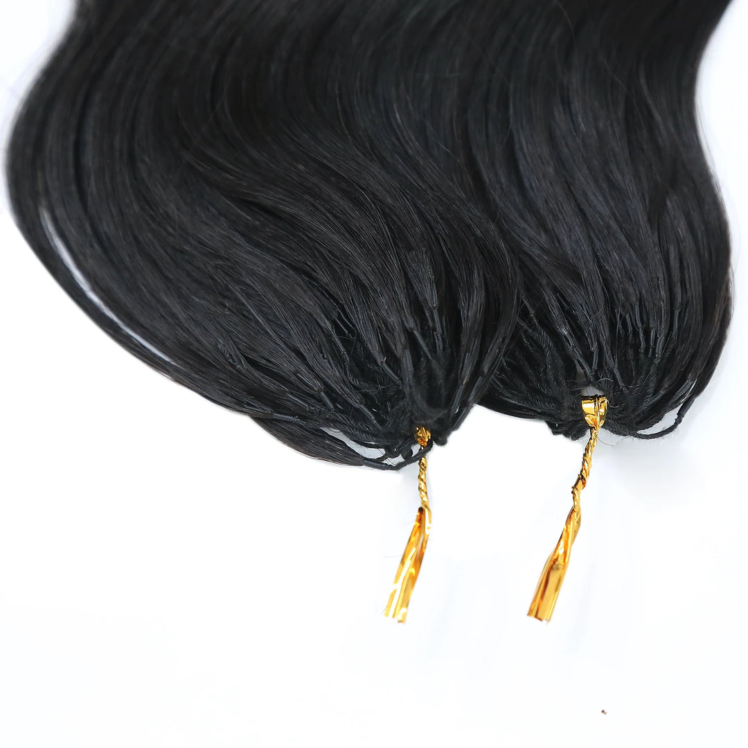 Top view of Ywigs Miracle Knots Body Wave Crochet Hair showing neat strands and full texture