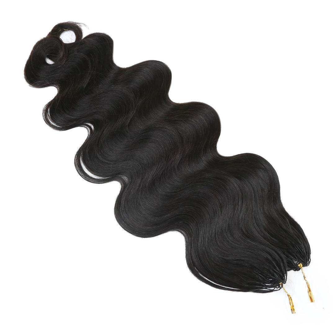 Ywigs Miracle Knots Body Wave Crochet Hair two bundles showing full wave texture