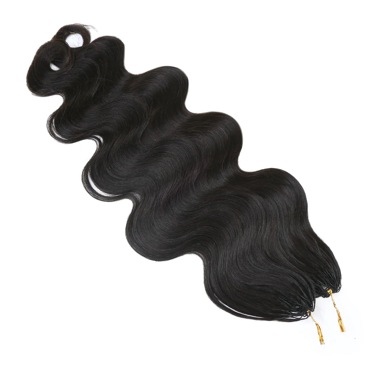 Ywigs Miracle Knots Body Wave Crochet Hair two bundles showing full wave texture