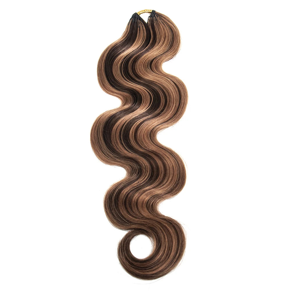 ywigs mix blend #4/30 body wave human crochet hair
