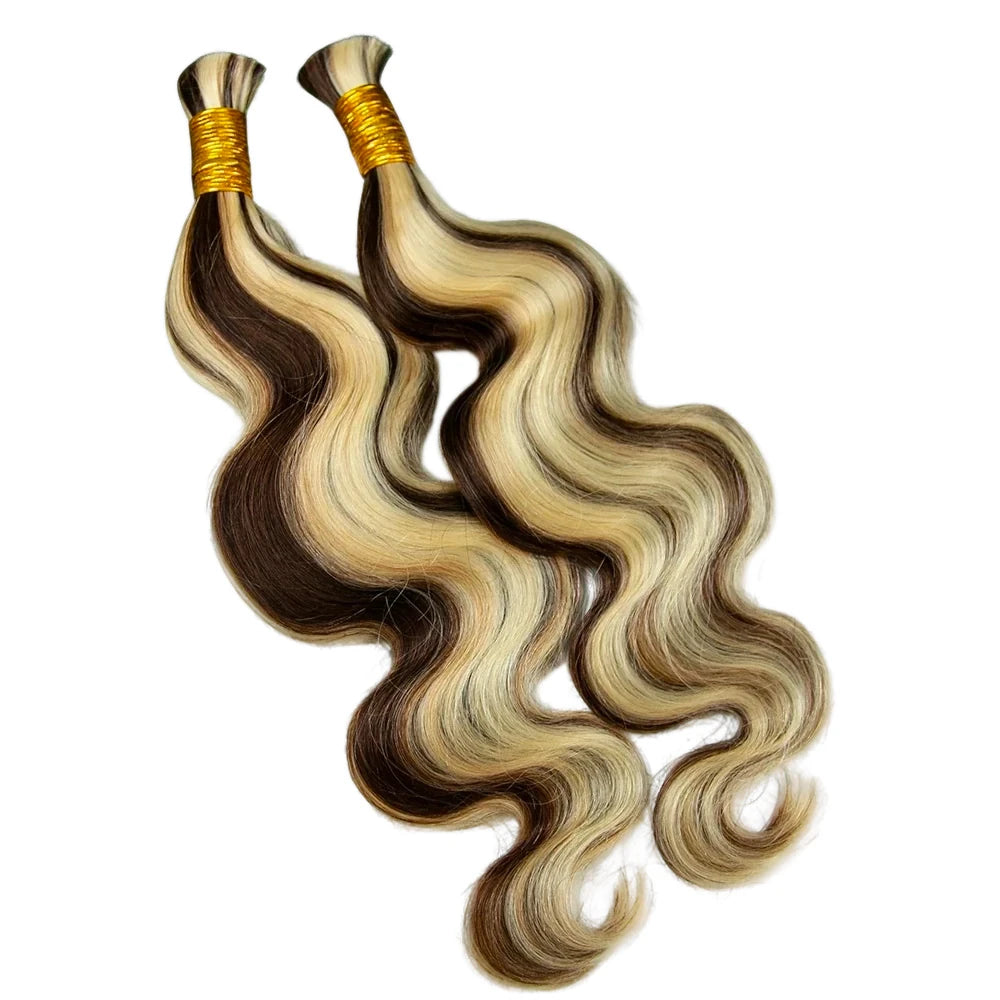 Mix Color Blend Body Wave Bulk Human Braiding Hair