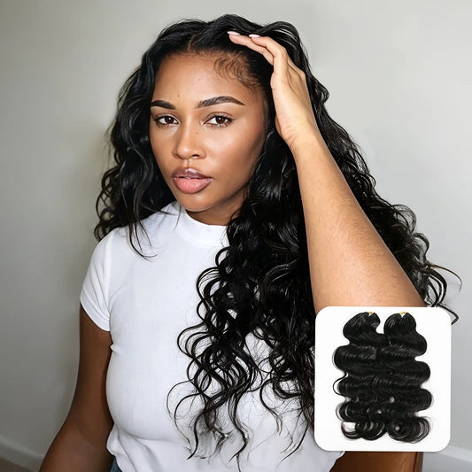 Body Wave human crochet hair front view for crochet braid style 