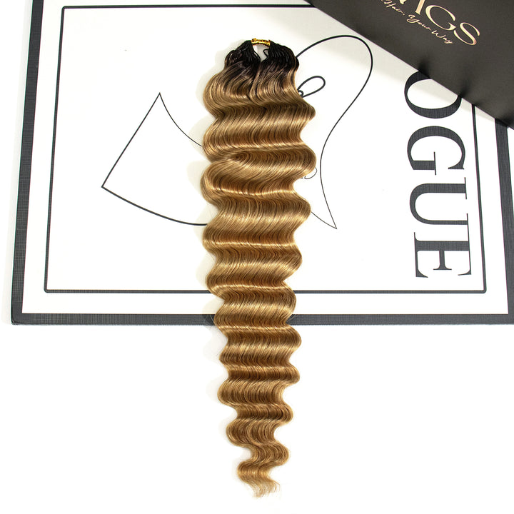 ywigs ombre blonde loose deep wave human crochet hair one bundle