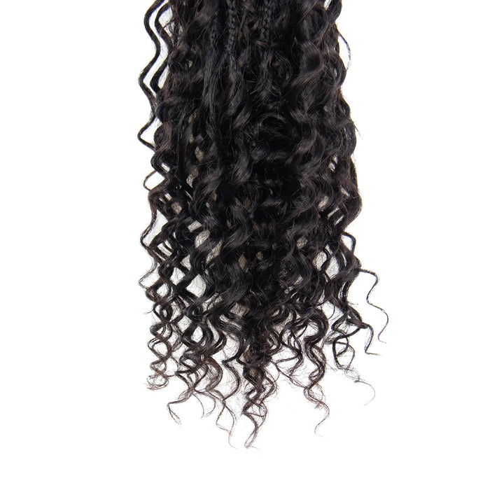Ywigs Pre-Braided Miracle Knots Deep Wave Crochet Hair showing soft, defined curls and natural movement
