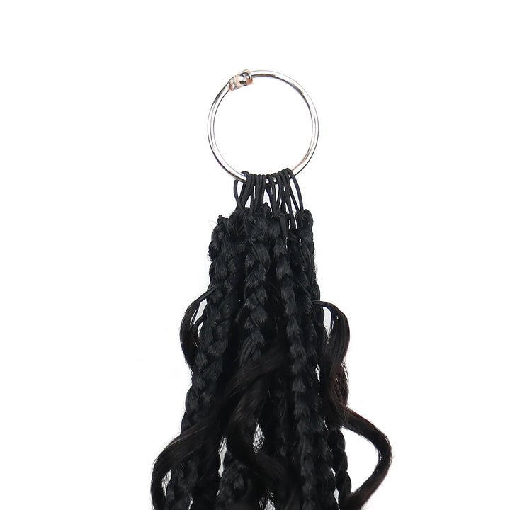Close-up of Ywigs Pre-Looped Deep Wave Crochet Braid Human Hair showing the ready-made loops for crochet installation