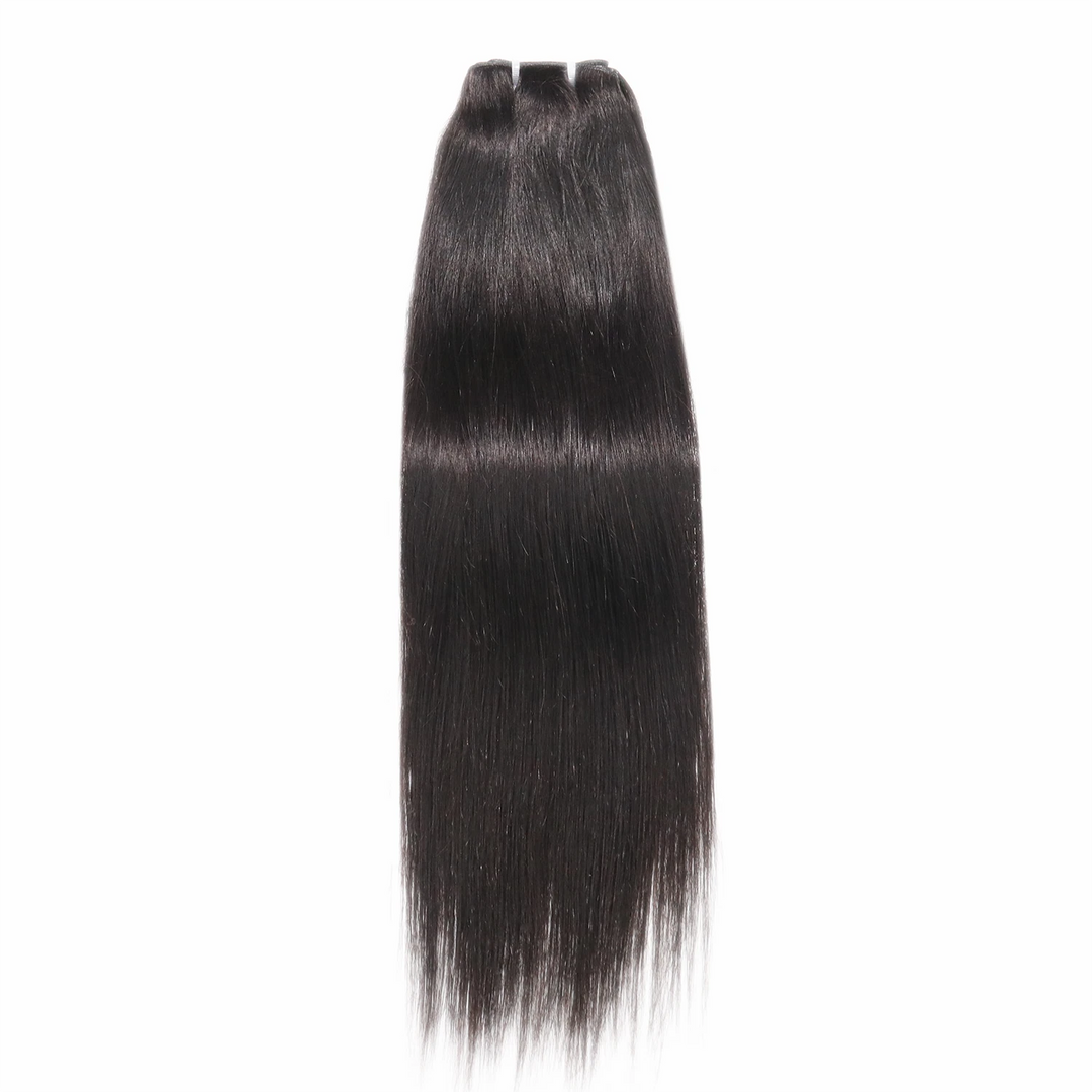 Ywigs Silky Straight Ultra Thin Genius Weft Bundle Human Hair front view
