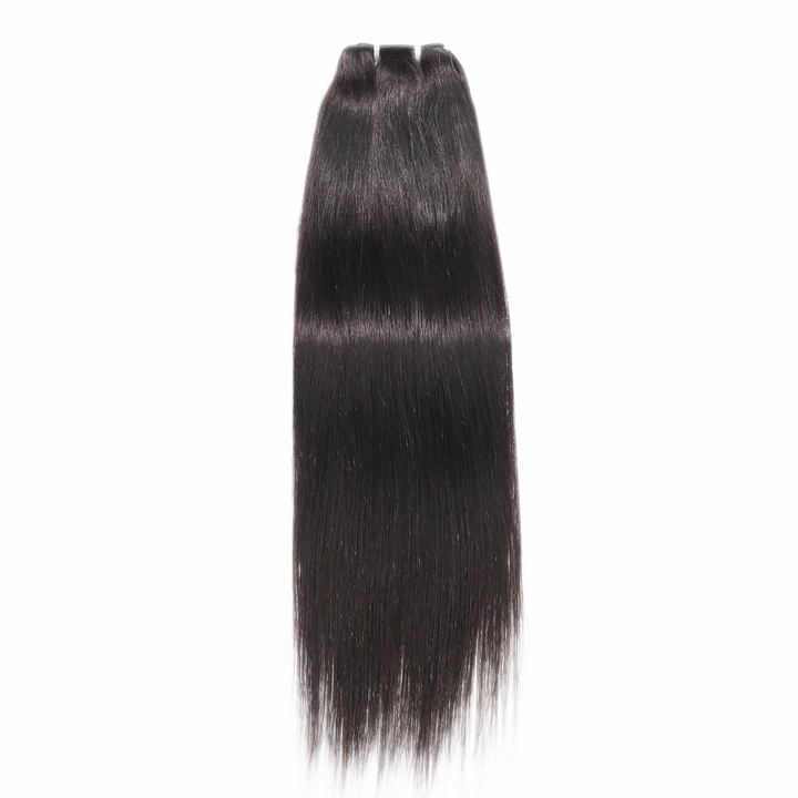 Ywigs Silky Straight Ultra Thin Genius Weft Bundle Human Hair front view