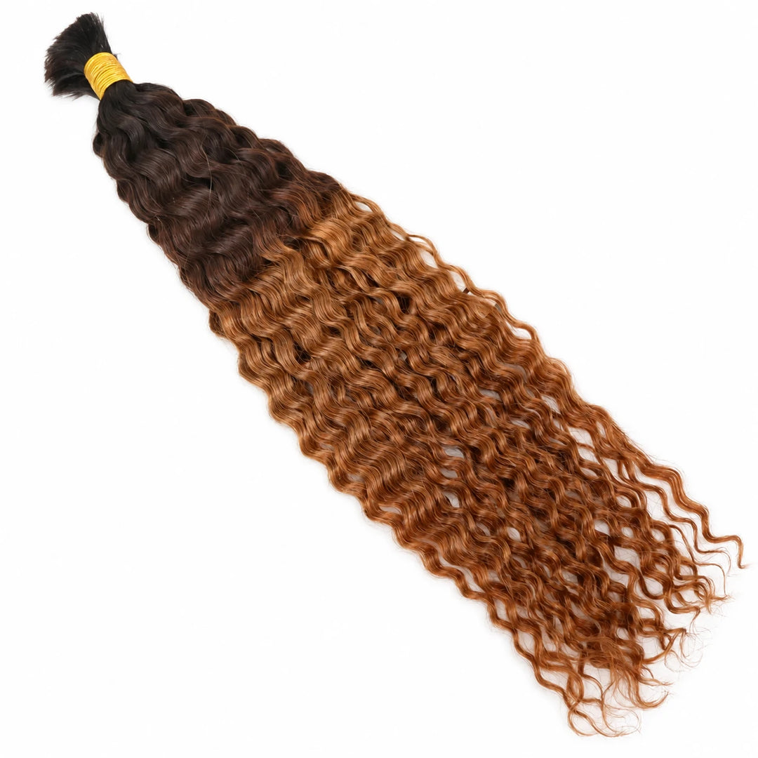 Ywigs #T1B/4/30 Deep Curly Braiding Hair front view