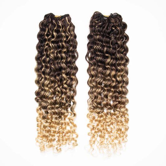 Ywigs #TNC/27 Ombre Color Water Wave Human Crochet Hair front view