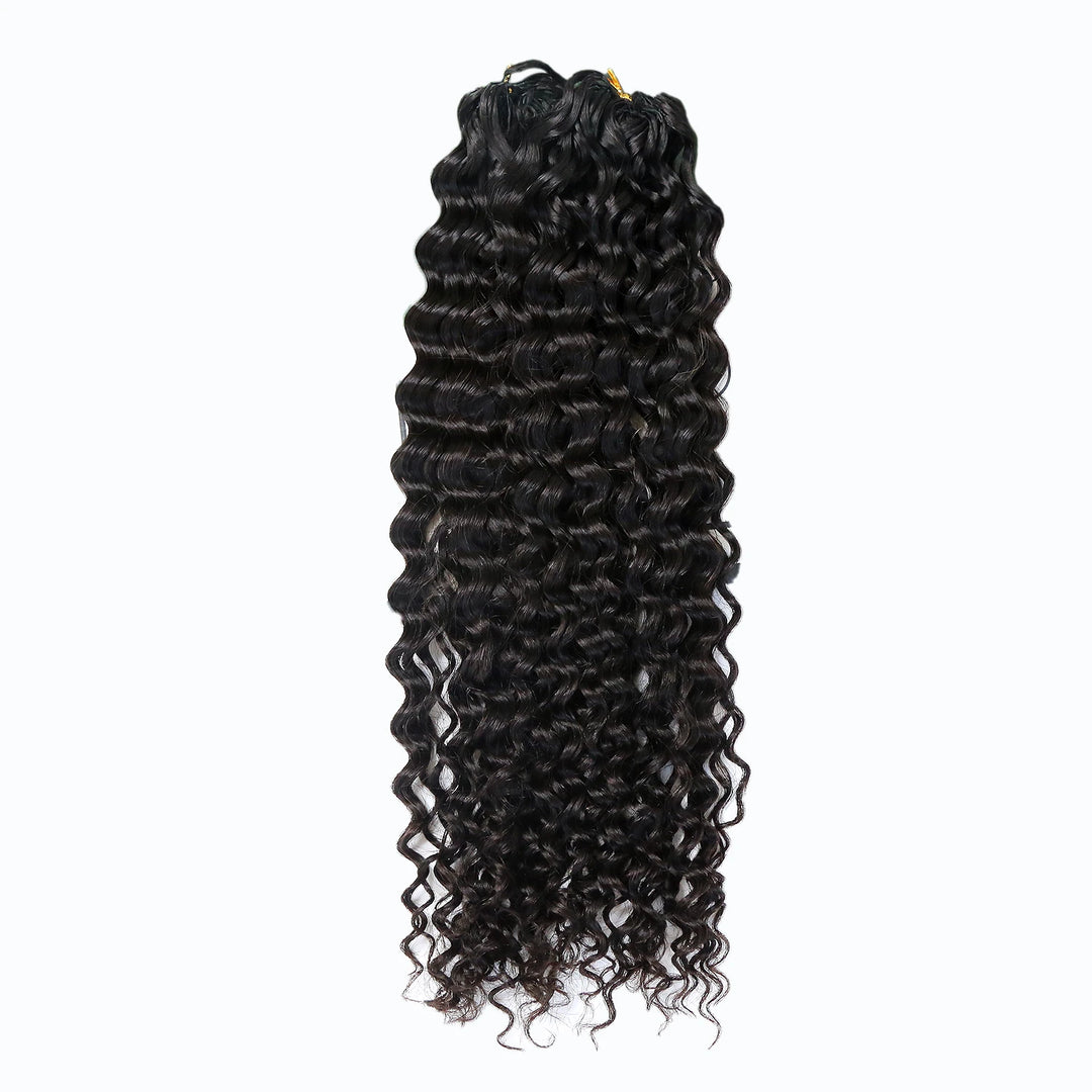 Close-up of Ywigs Human Crochet Hair Water Wave showing defined water wave pattern and soft texture