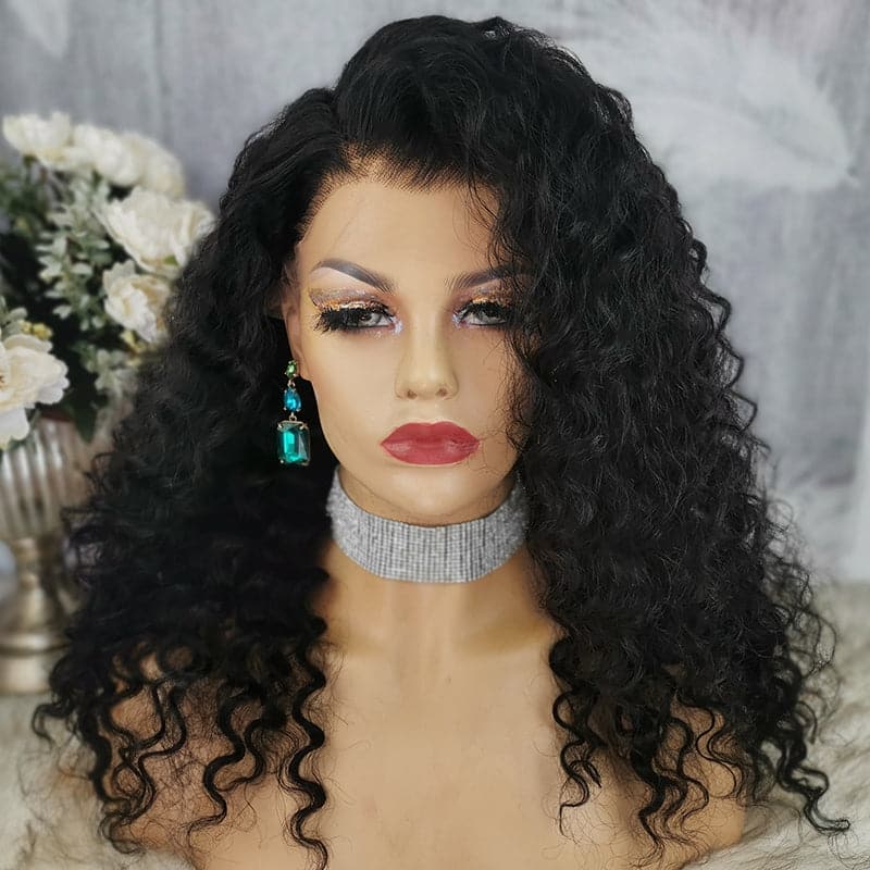 deep wave human hair 13x6 lace font wig product