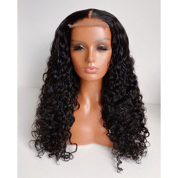 200% - 300% Density Loose Curly 4X4 Closure Wig Brazilian Lace Closure Wig