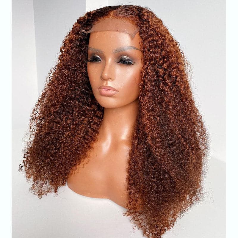 High-quality kinky curly lace closure wig with 5x5 part