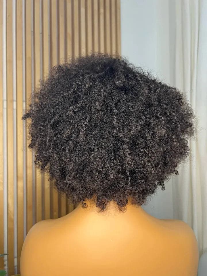 4C Edges | Kinky Curly 13 x 6 Lace Front Bob Wig with Kinky Edges
