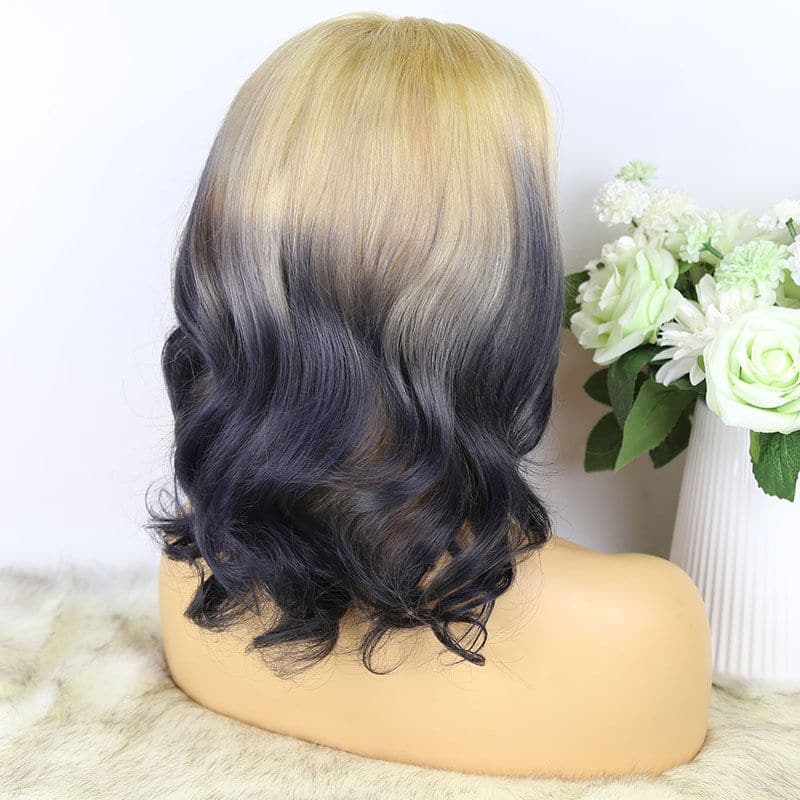 Natasha Side Part Reverse Ombre Blonde Body Wave Lace Front Wig 04