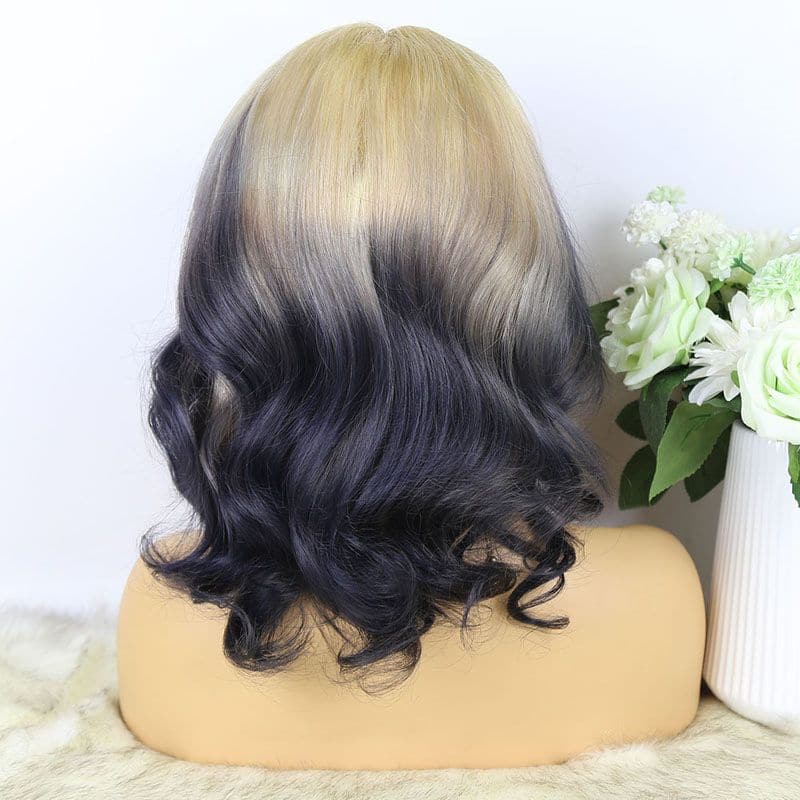 Natasha Side Part Reverse Ombre Blonde Body Wave Lace Front Wig 05