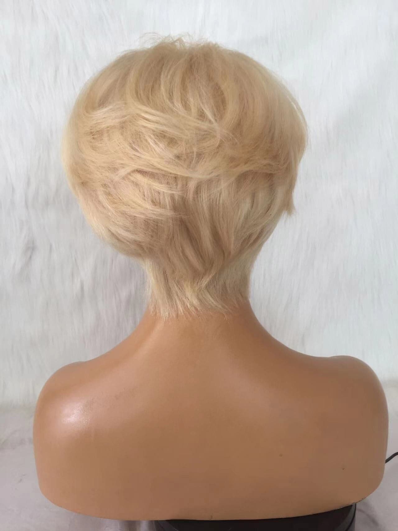 blonde short lace front wig natural wave pixie cut 05