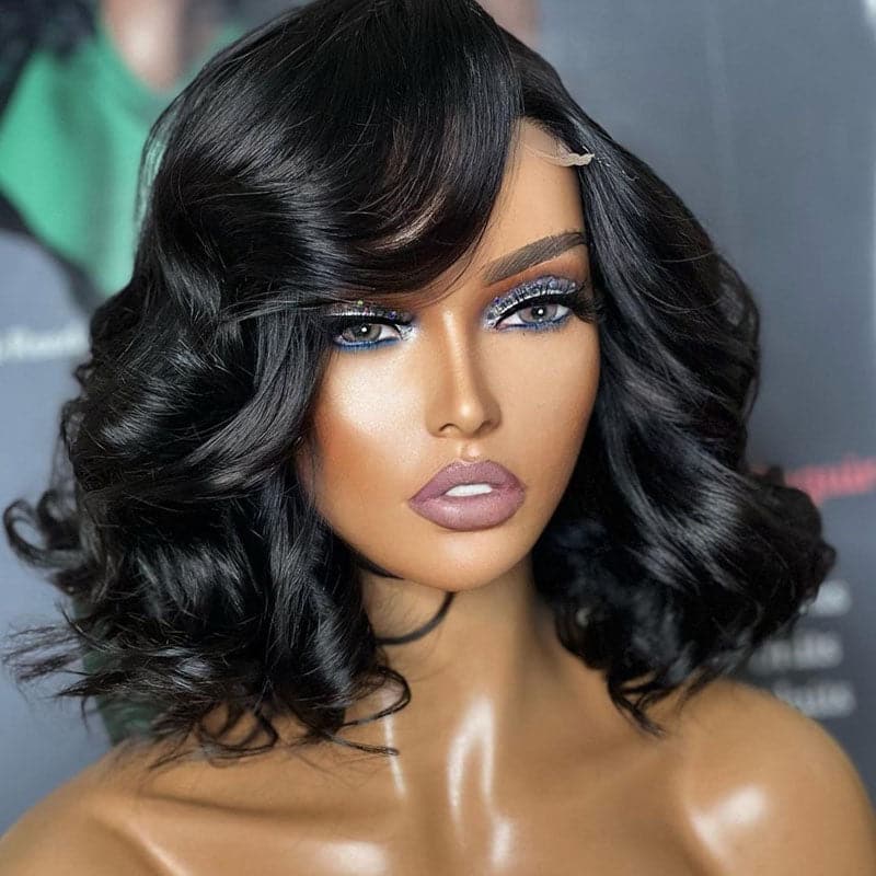 Perruque Bob Lace Closure Wig Body Wave HD 6x6, cheveux humains