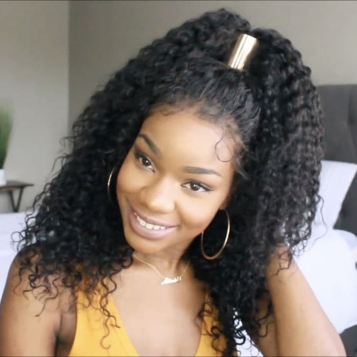 Tight Curl 13 x 4 Lace Front Wigs Human Hair 01
