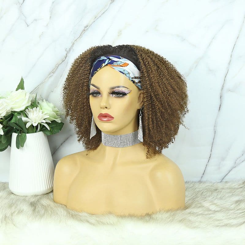 Adisa Kinky 4B-4C Human Hair Headband Bob Wig 2